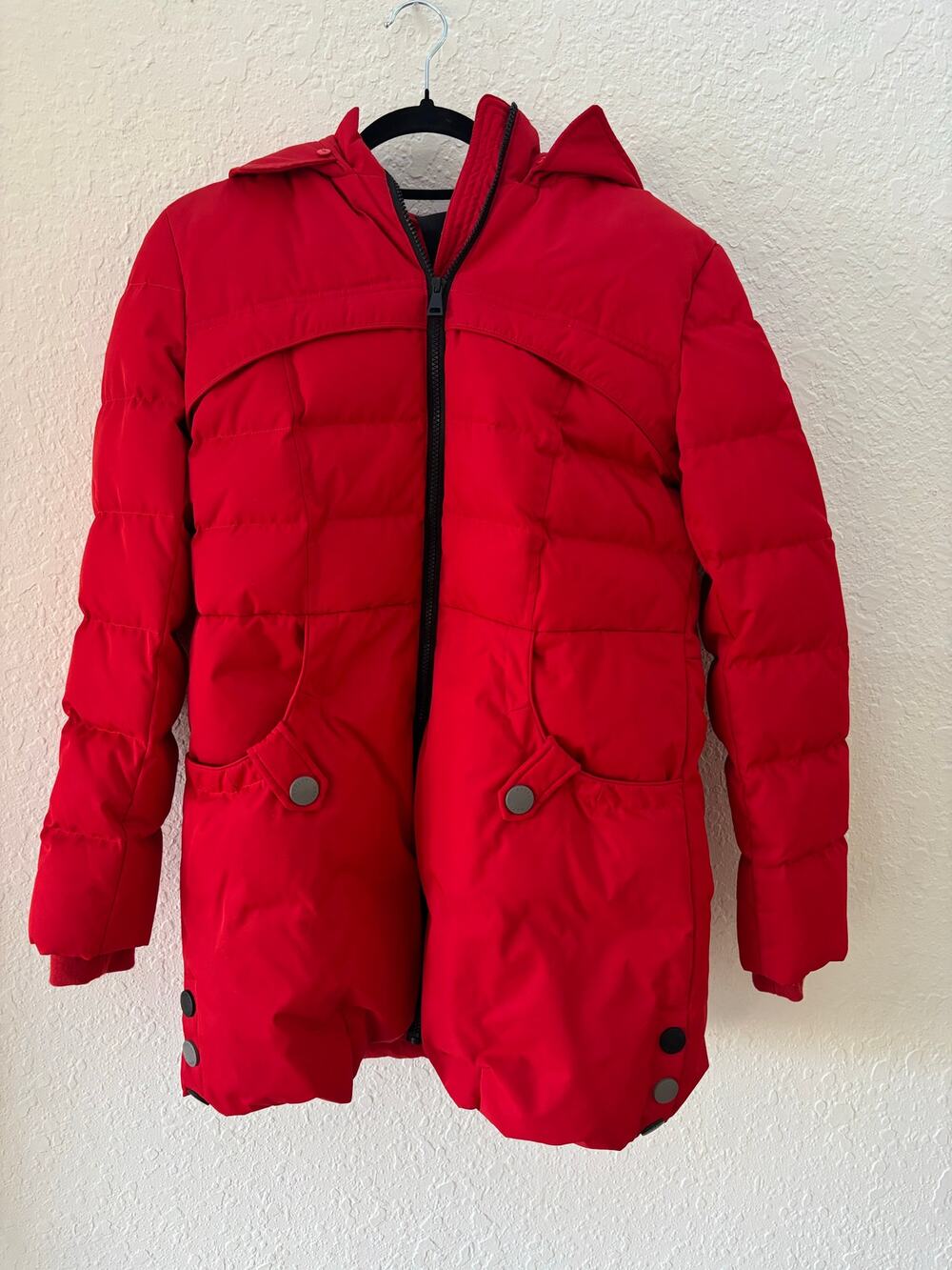 Orolay Women's Down Coat Winter Puffy Hooded Jacket Red NWOT Medium $160